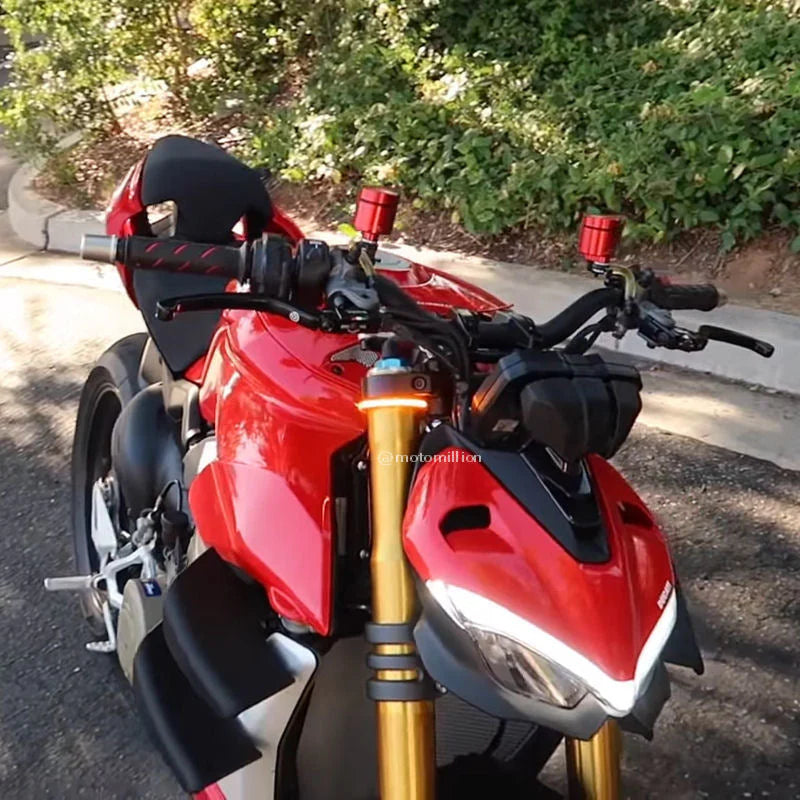NRC Snap On Front Fork Mount LED Turn Signals For Streetfighter V4