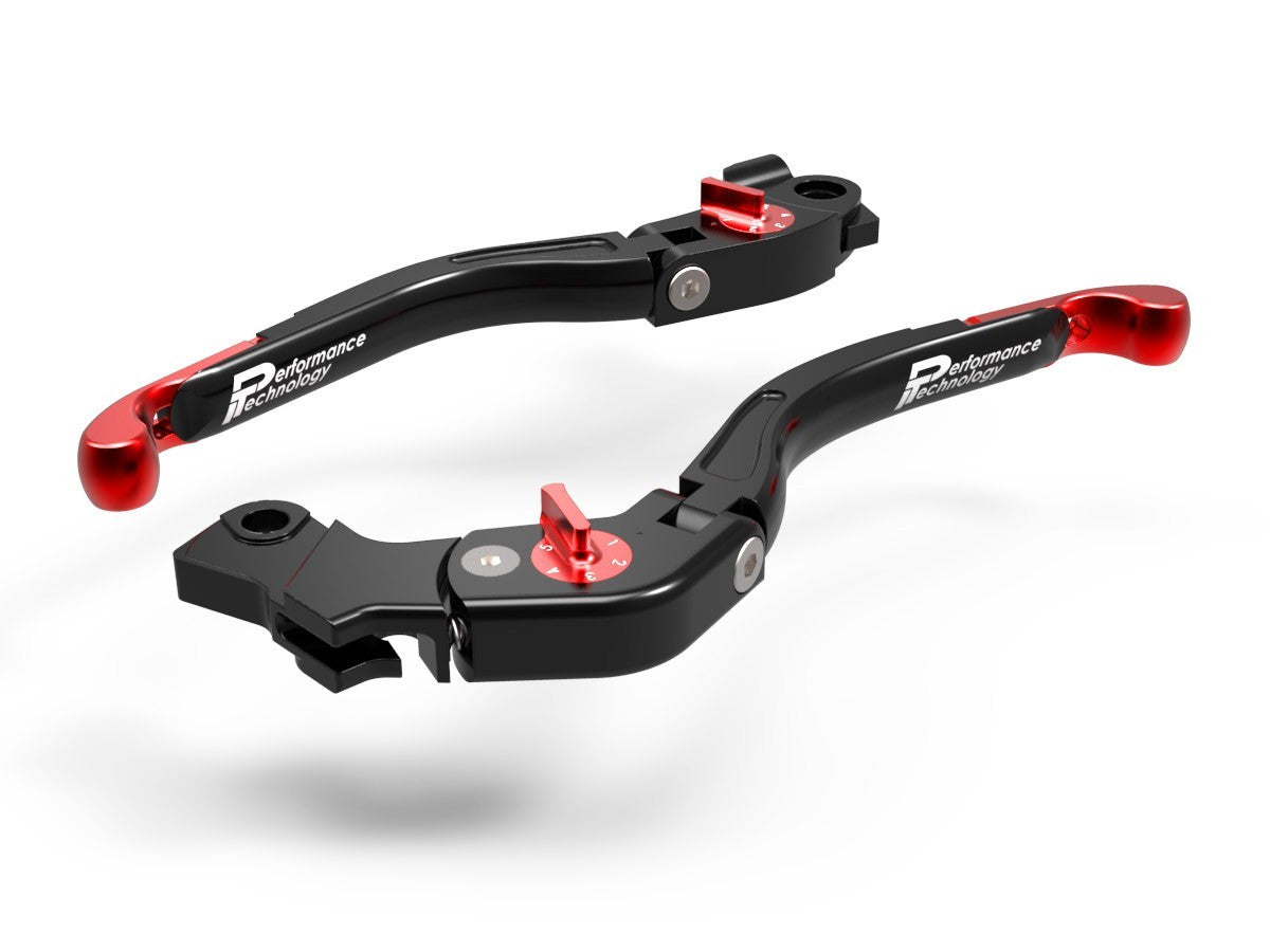 Ducabike DBK LEA04 Brake / Clutch Adjustable Levers Eco GP 2 - BLACK-RED