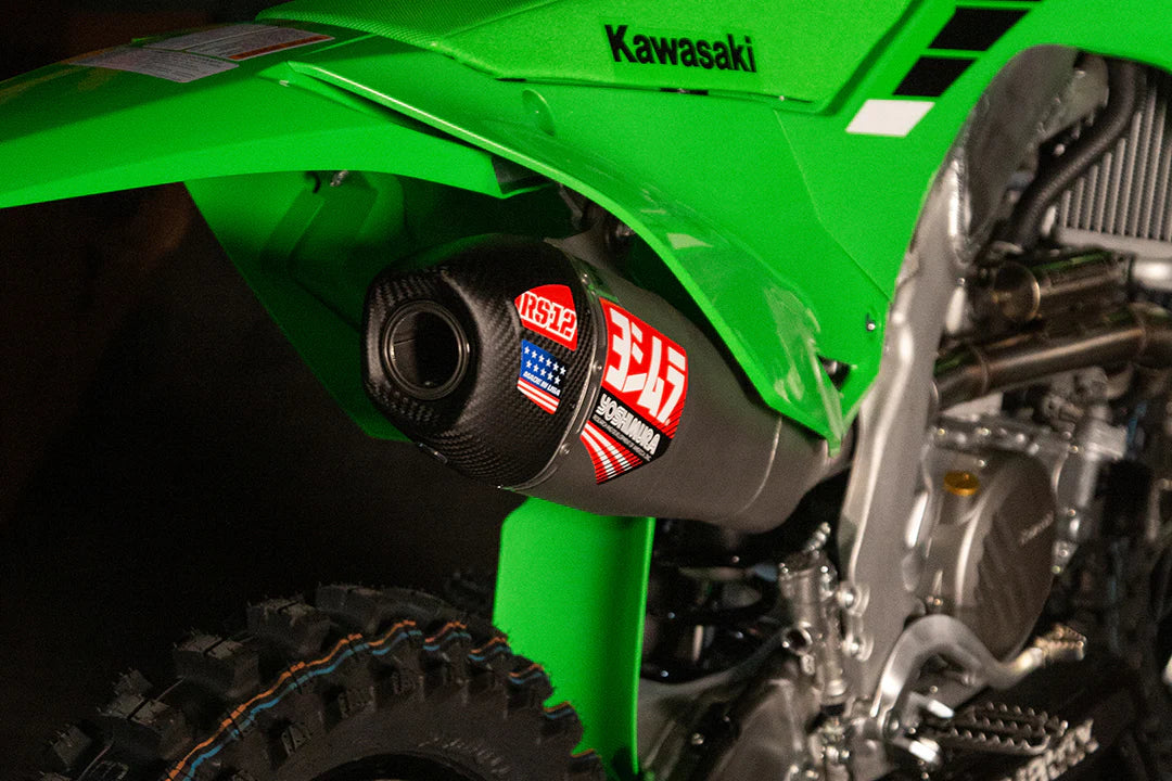 Yoshimura KX250/X 25-26 RS-12 Stainless Full Exhaust, W/ Stainless Muffler