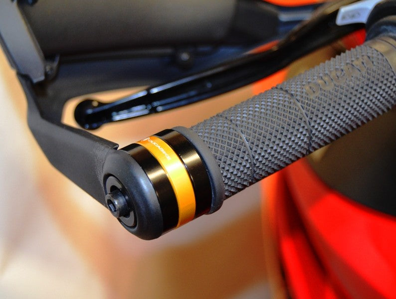 Ducabike DBK CM04 Handlebar Caps MTS - BLACK-GOLD