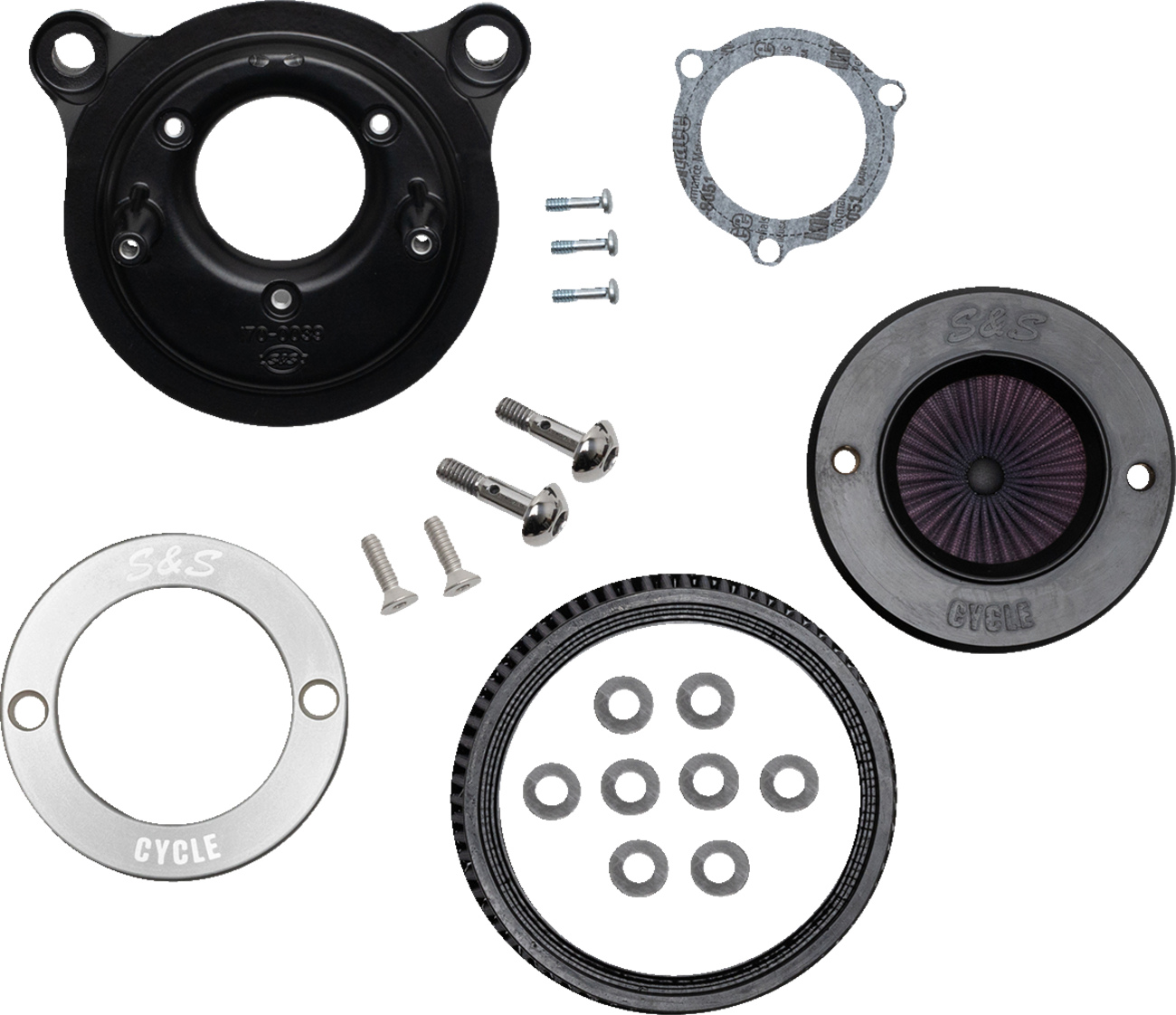 S&S Cycle Air Stinger Stealth Air Cleaner Kit - Chrome Ring