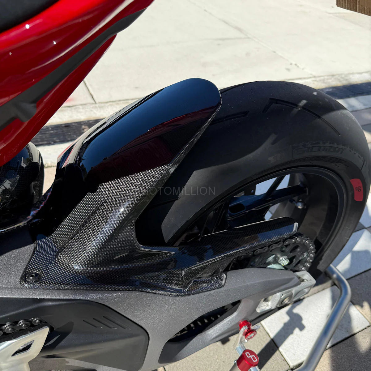 Fullsix Carbon Fiber Rear Hugger For Ducati Streetfighter V4 V4S