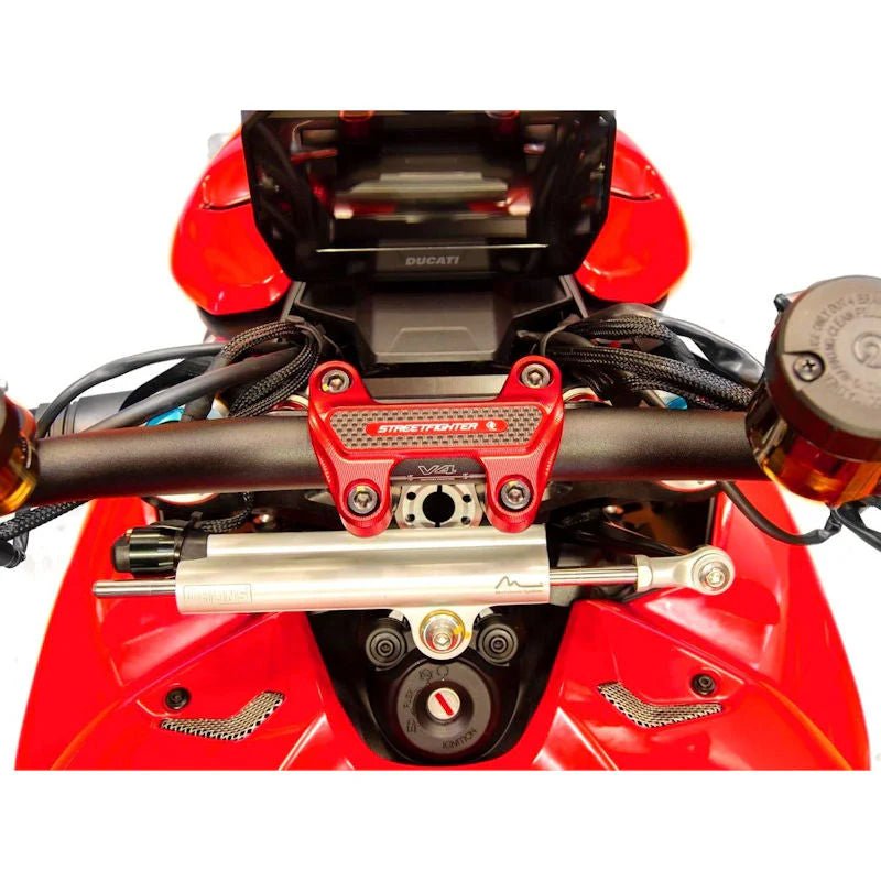 Ducabike DBK Carbon Fiber CNC 3D Handlebar Clamp Ducati Streetfighter V4 V4S
