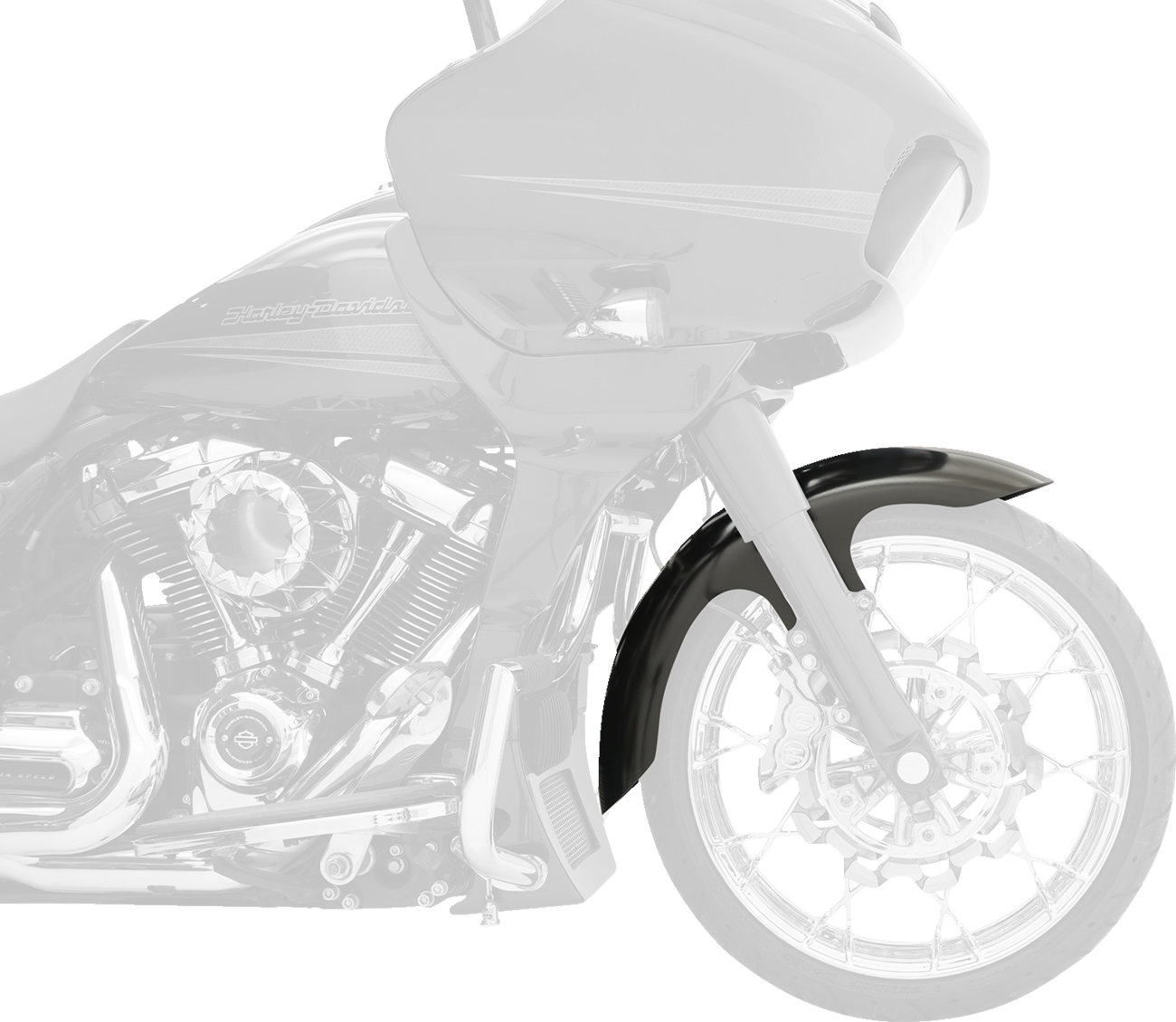 Klock Werks Henry Front Fender - Black - 16"-19" - HD Touring/Trike