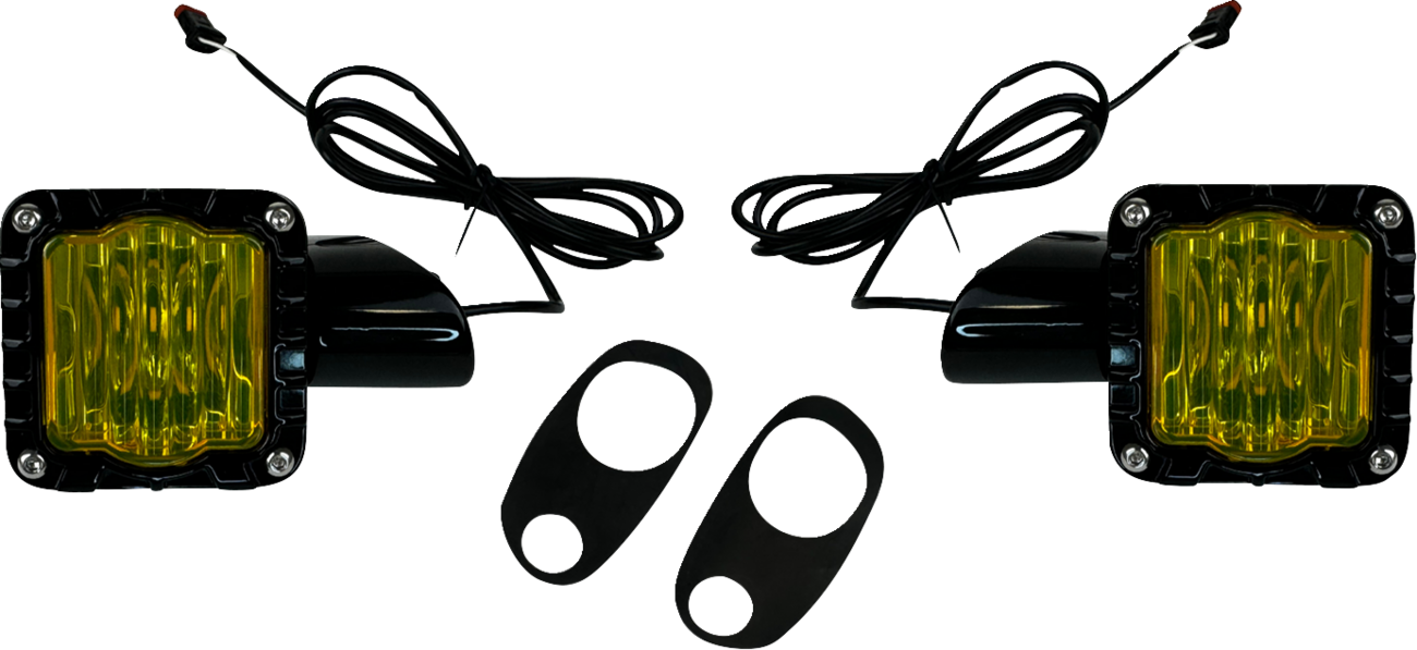 Custom Dynamics LED Turn Signals - Black -Yellow Lens - Road Glide