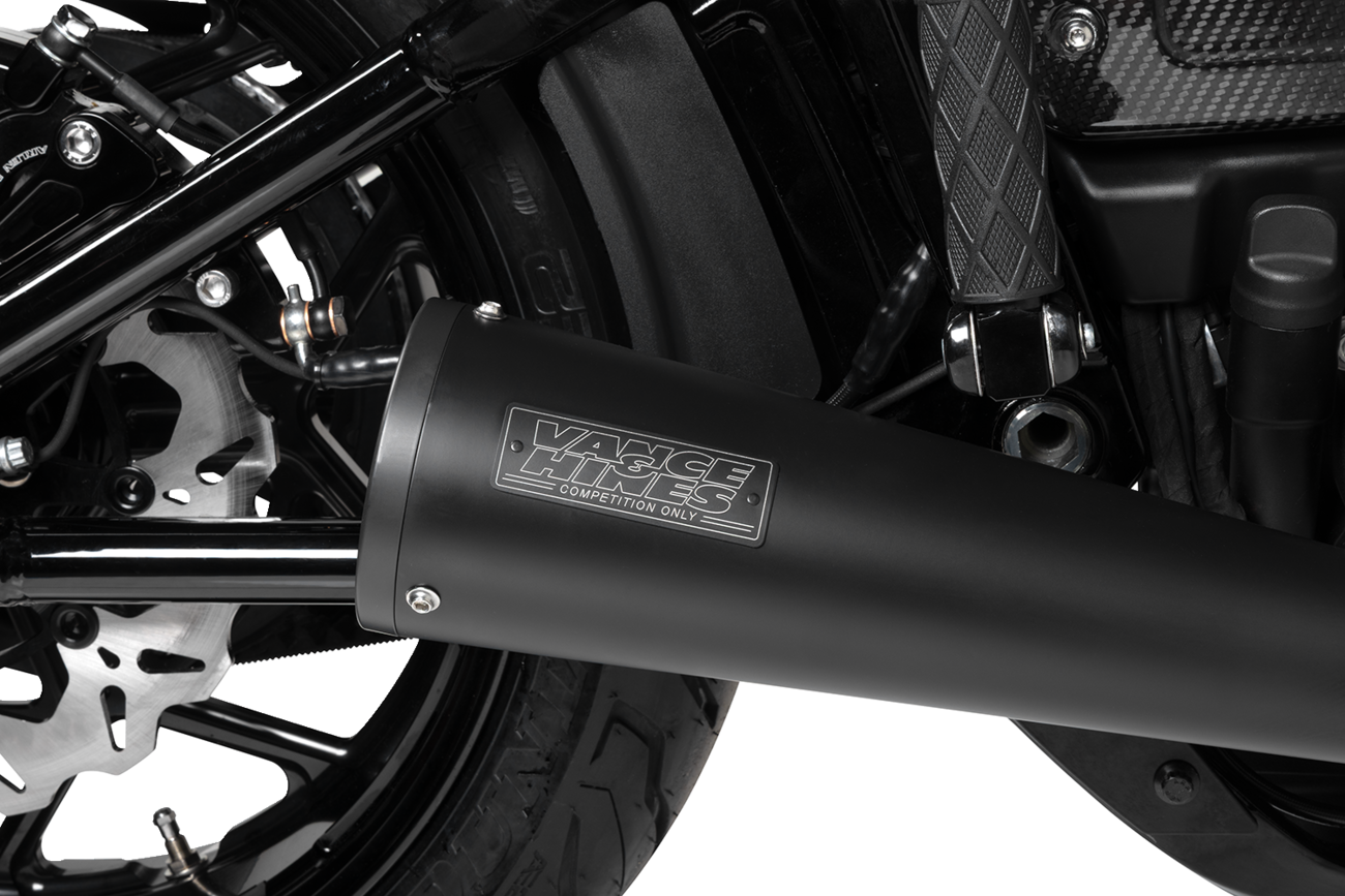 Vance & Hines 2-Into-1 Upsweep Exhaust System - Black - Stainless Steel