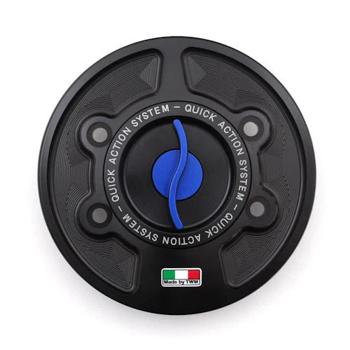 TWM Quick Action CNC Aluminum Gas Cap For BMW S1000R K63 - Yes (Blue) / Blue