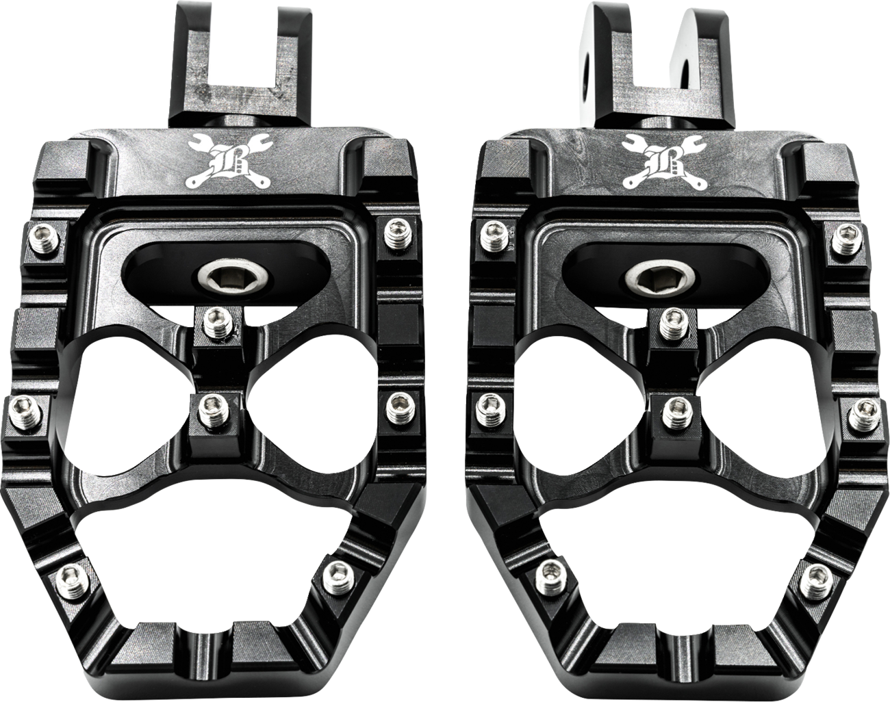 Burly Brand MX Evolution Driver Pegs - Black - Softail