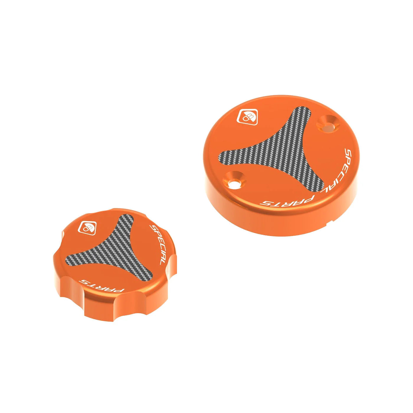 Ducabike DBK Carbon Front Brake Clutch Fluid Reservoir Cap Set For Panigale V2 V2S - Orange