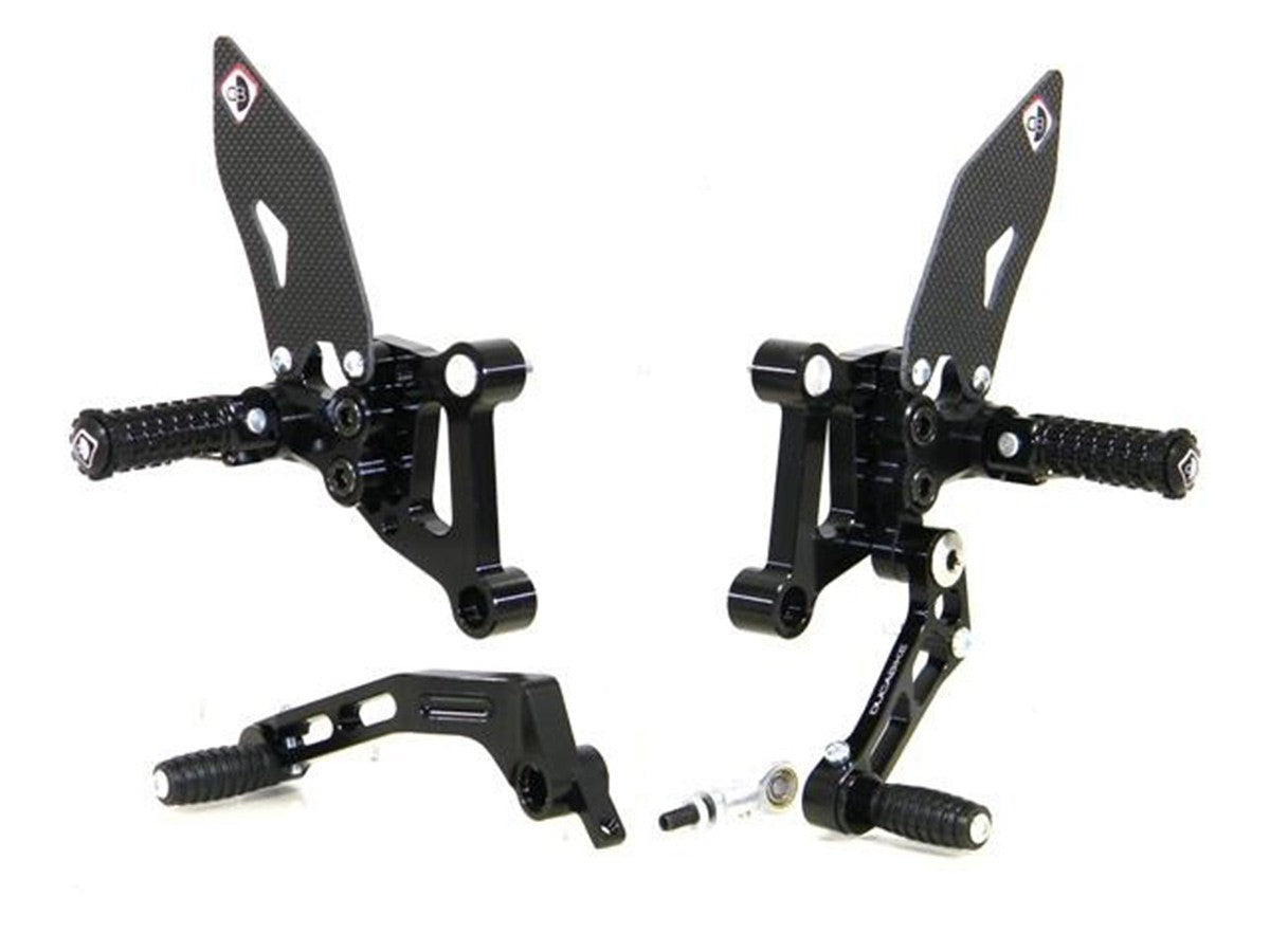 Ducabike DBK PRSP03 SP Adjustable Rearsets - BLACK-BLACK