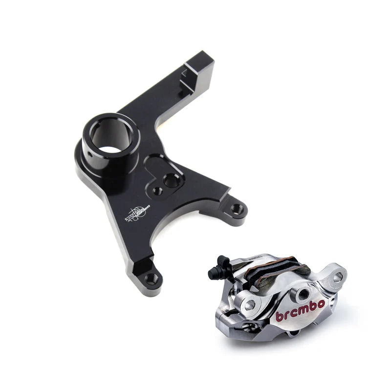 TWM Brembo P2 34 CNC Rear Caliper Conversion Kit For BMW S1000RR K67 - ABS Delete / Nickel Plated