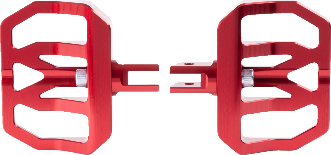 Thrashin Supply CO. Mini Aggressor Floorboards - Red - Front
