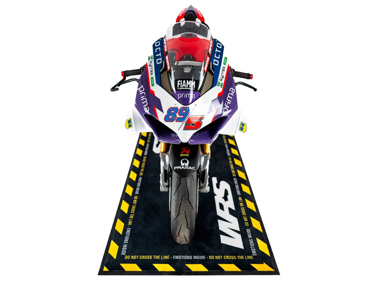WRS Original Rectangular Motorcycle Carpet With Logo And Yellow Line