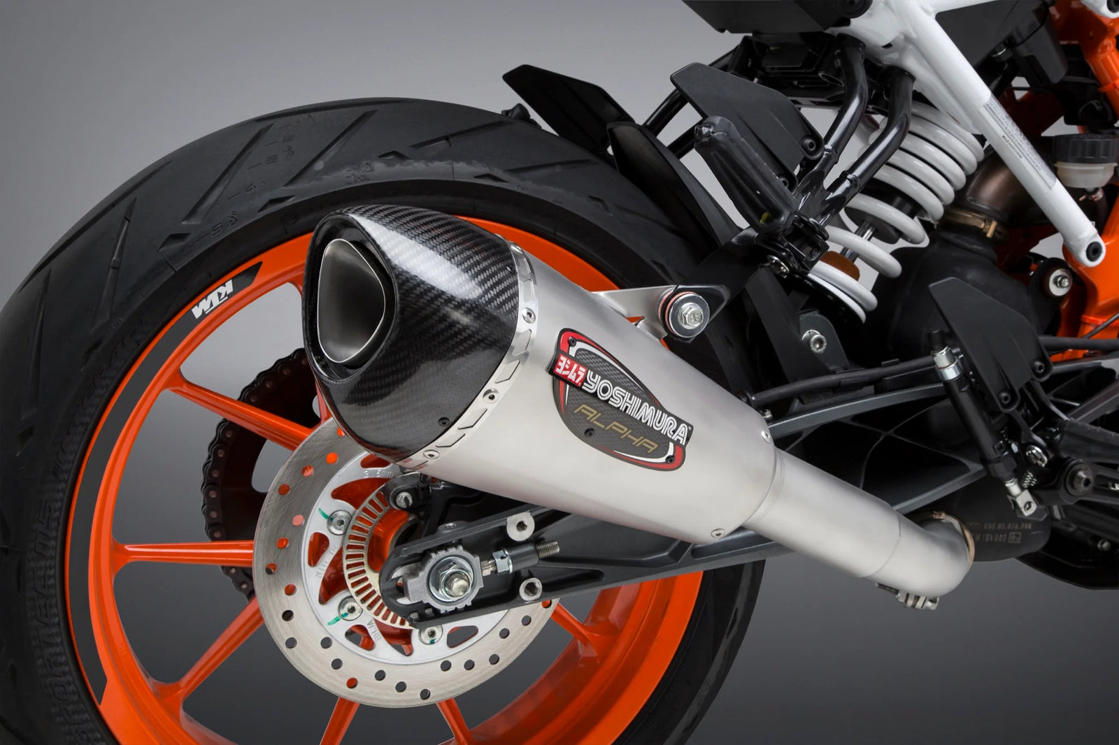 Yoshimura 390 DUKE 17-20/Rc390 17-20 ALPHA T Stainless Slip-On Exhaust, W/ Stainless Muffler
