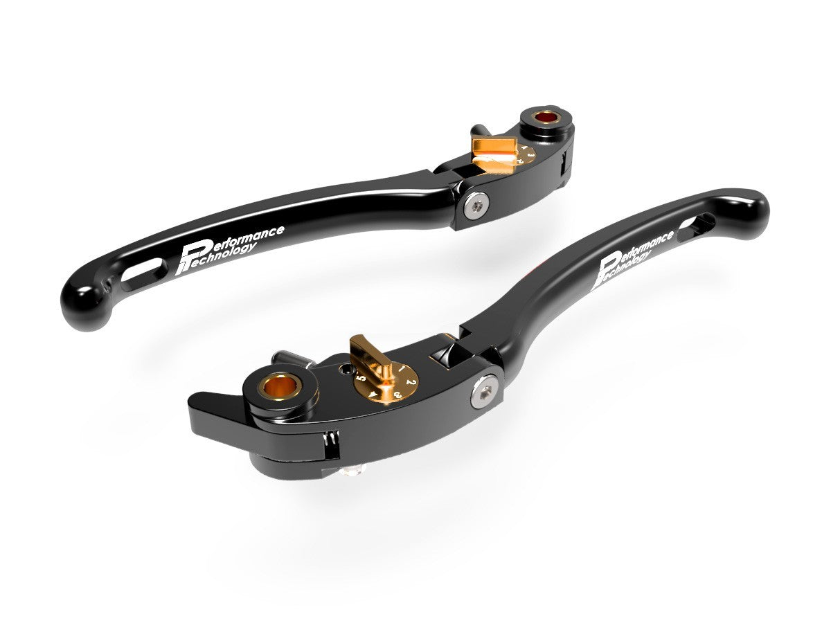 Ducabike DBK LE01 Brake / Clutch Adjustable Levers Eco GP 1 - BLACK-GOLD