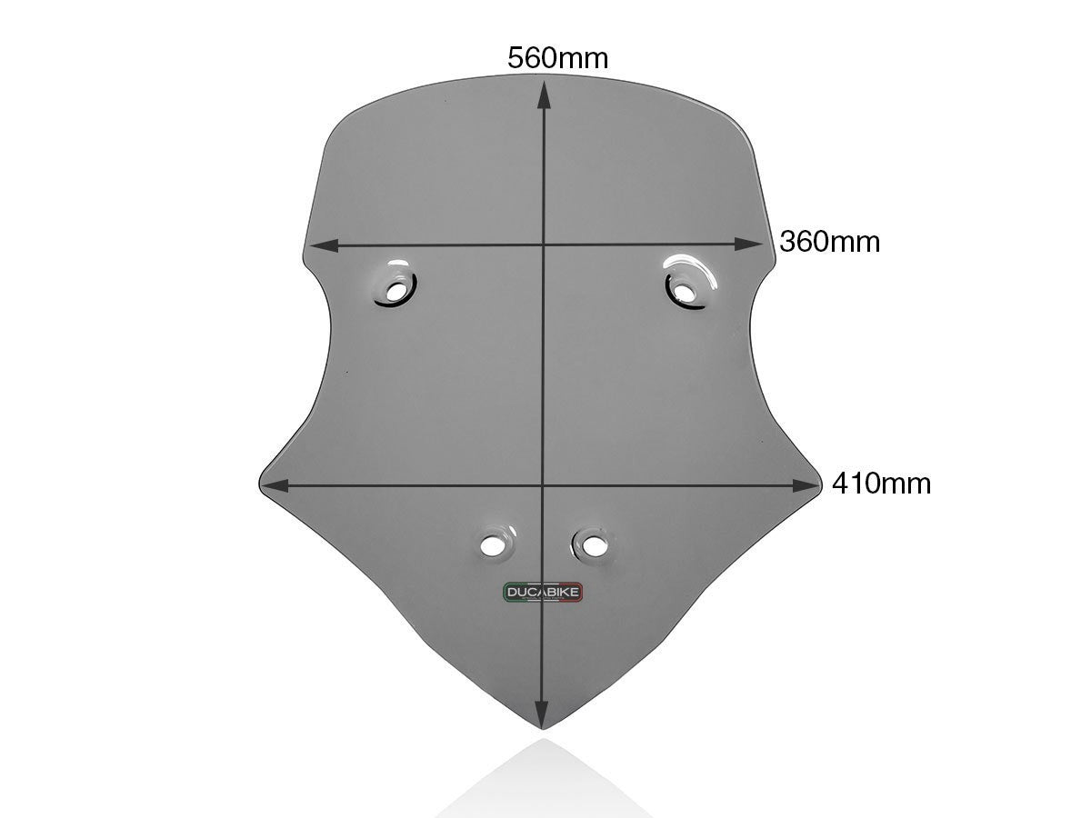 Ducabike DBK CUP15 MTS V4 Touring Windscreen - SMOKE