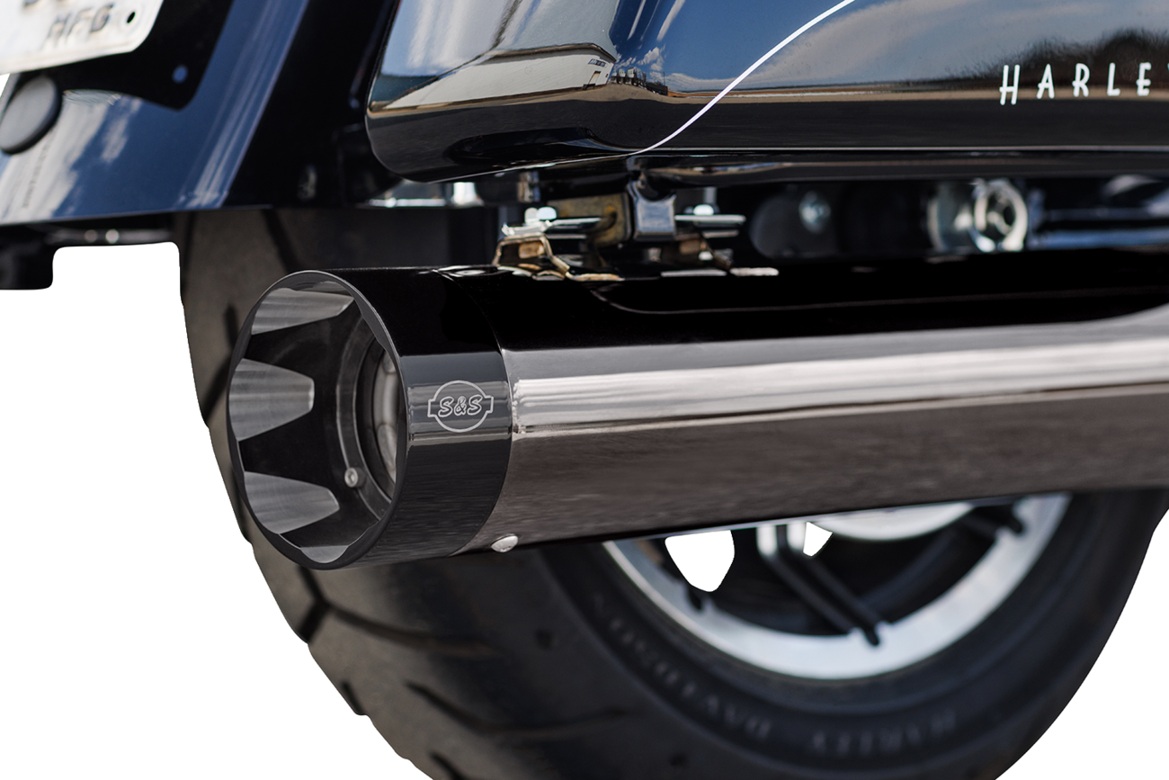 S&S Cycle 2-Into-1 Lava Chrome Sidewinder® Exhaust System - Race Only