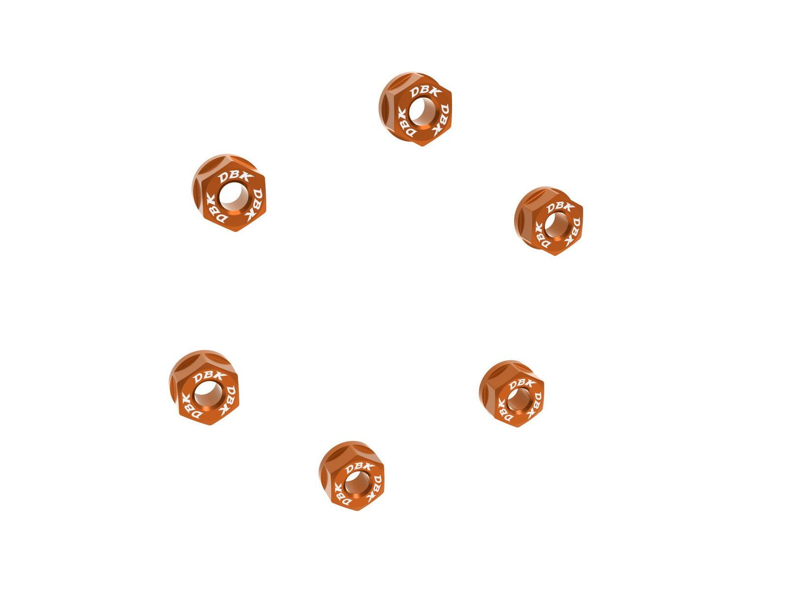 Ducabike DBK 6DSB04 NUTS SET REAR SPROCKET CARRIER M8x1.25 - Orange