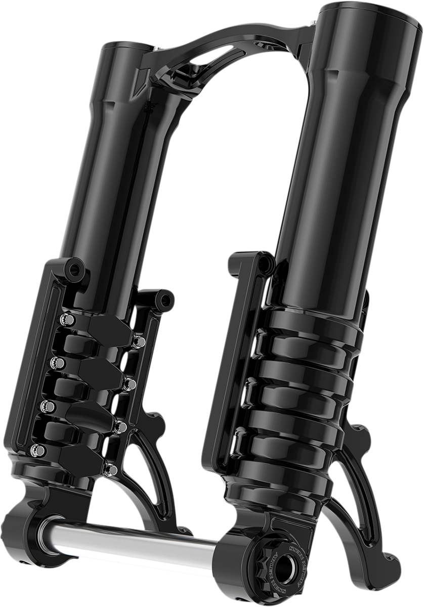 Arlen NESS Fork Legs - 49 MM - Black Anodized - For Custom Radial Mount Brake Caliper