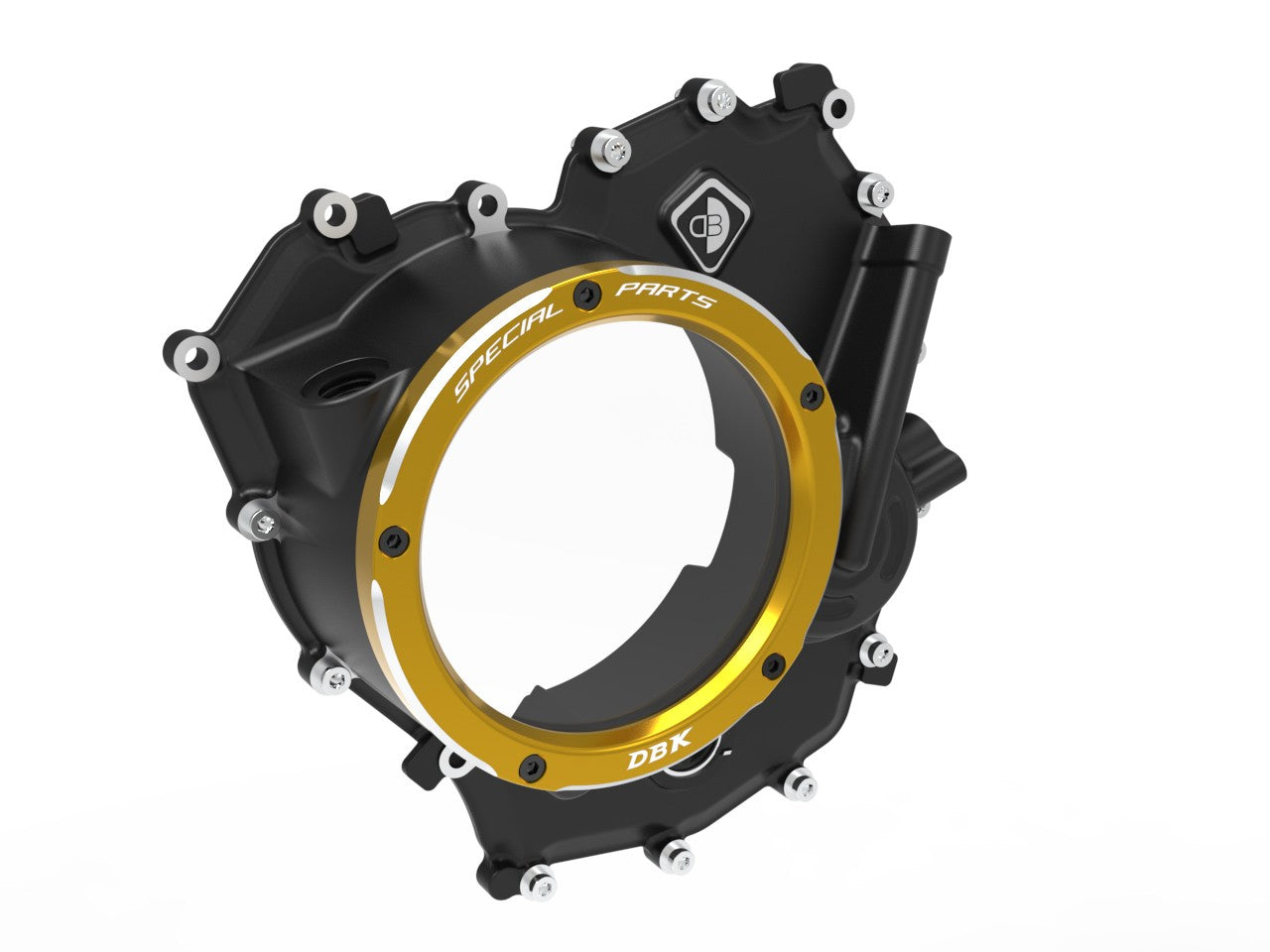 Ducabike DBK Clear Clutch Cover Ducati Panigale Streetfighter V2 - BLACK-GOLD