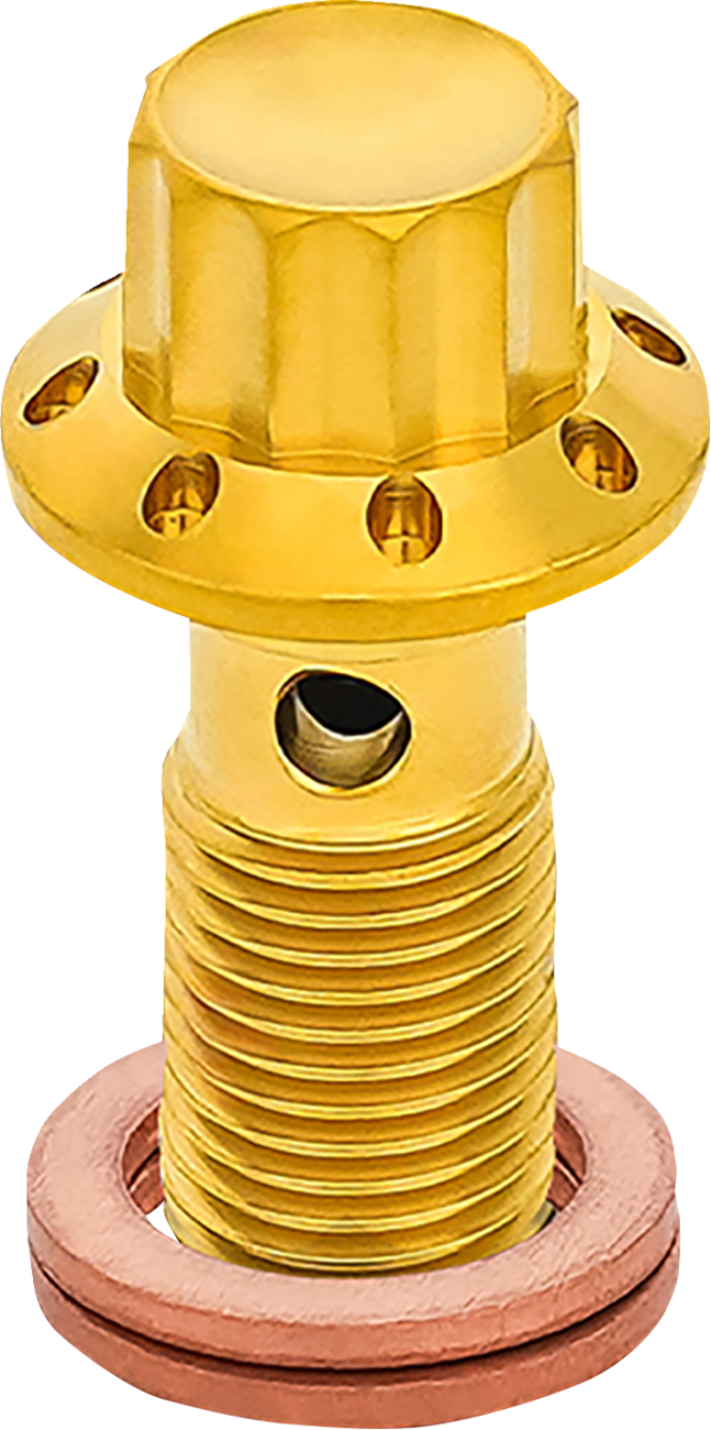 Arlen NESS Banjo Bolt - 3/8"-24 - Gold