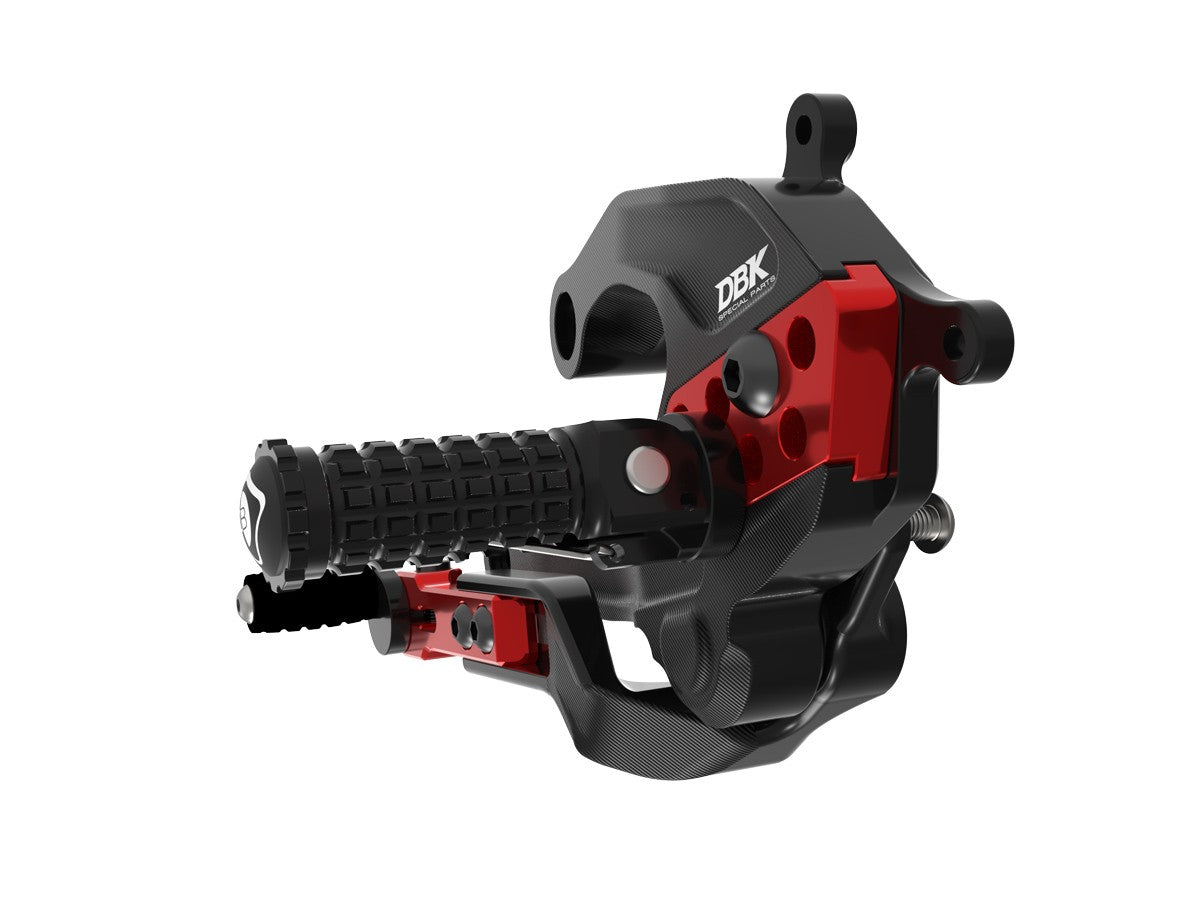 Ducabike DBK PRV201 Panigale V2 MY25 Adjustable Rearsets - BLACK-RED