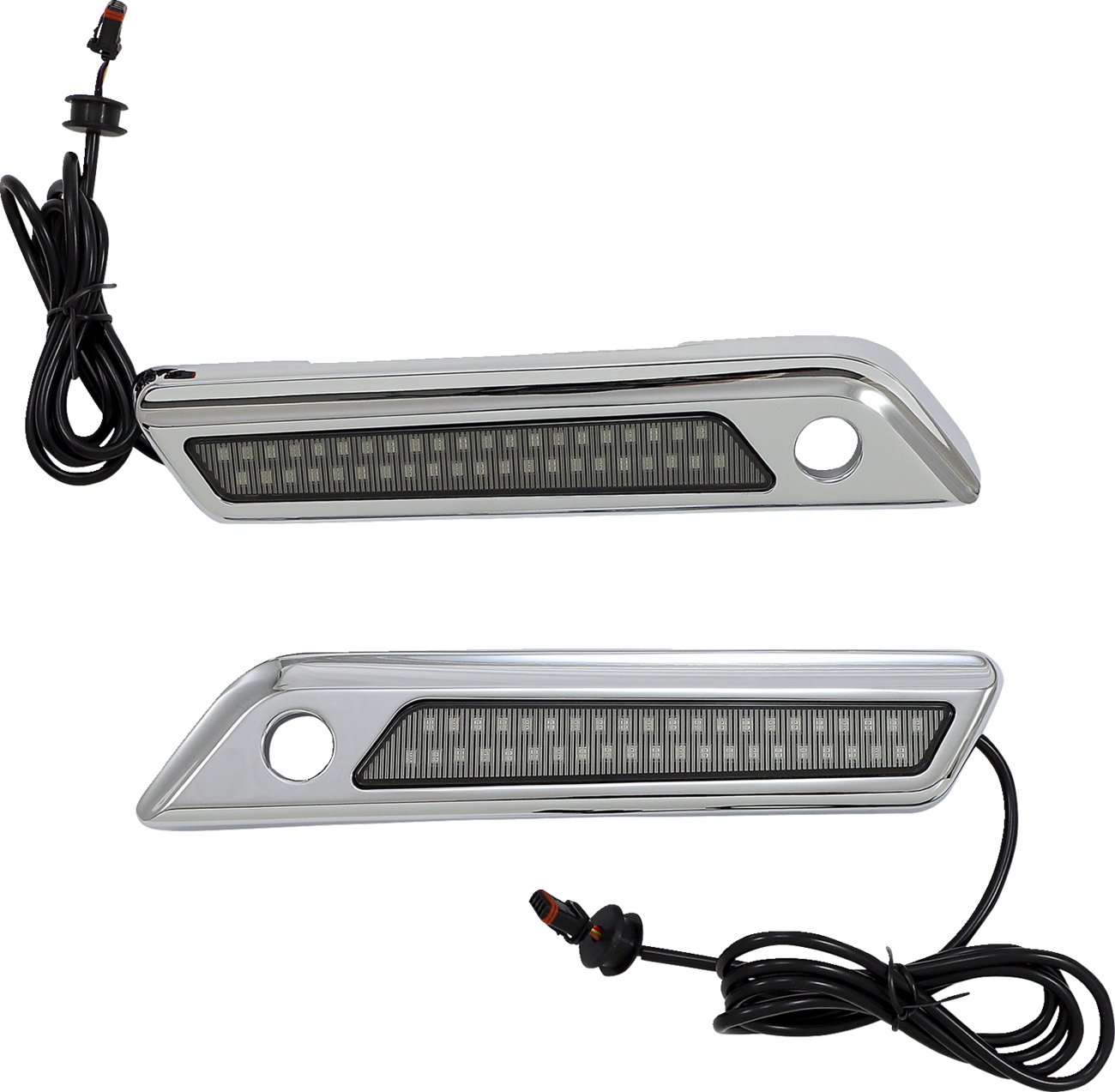 Custom Dynamics Latch Light - Saddlebag - Dual Color - Smoke - Chrome