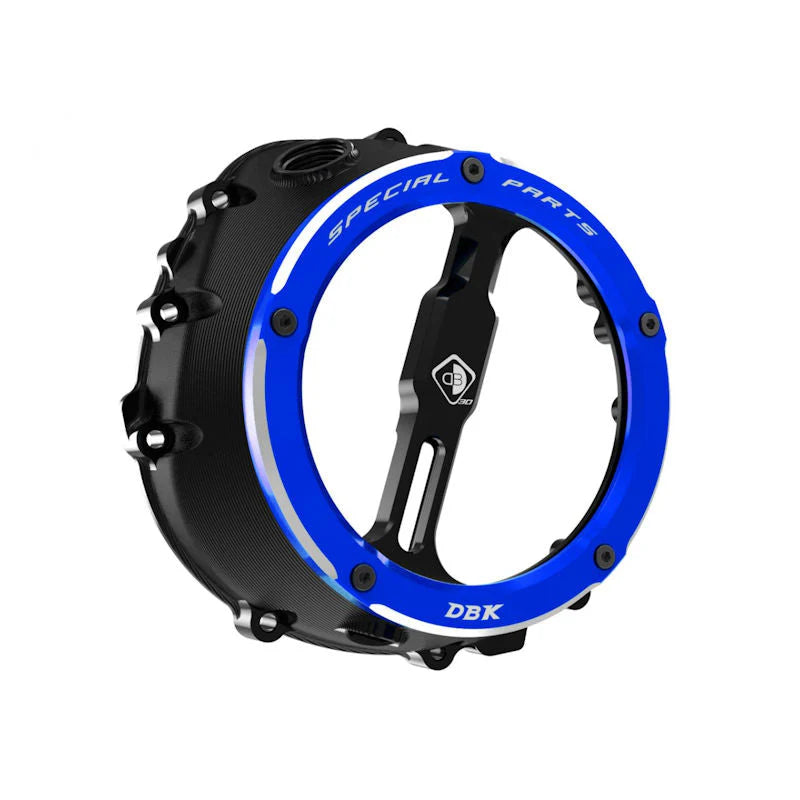 Ducabike DBK Special Parts Clear Clutch Cover For BMW S1000XR M1000XR - Black-Blue