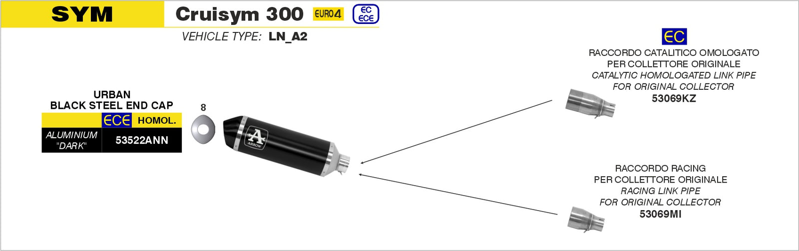 53522ANN Urban Aluminium Dark Slip On With Dark End Cap