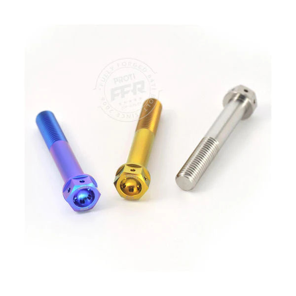 Proti Titanium Front Brake Caliper Bolt Kit For Panigale V4 V4S V4R Speciale - Silver / Predrilled