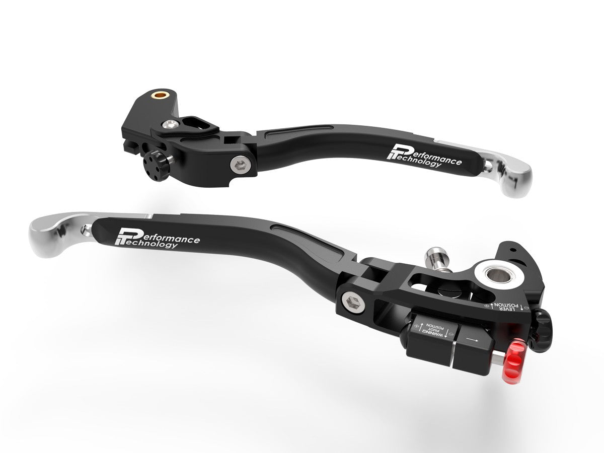 Ducabike DBK L23 Ultimate Brake + Clutch Levers Double Adjustment - BLACK-SILVER