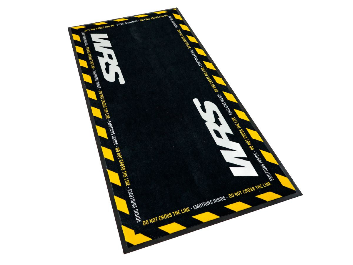 WRS Original Rectangular Motorcycle Carpet With Logo And Yellow Line