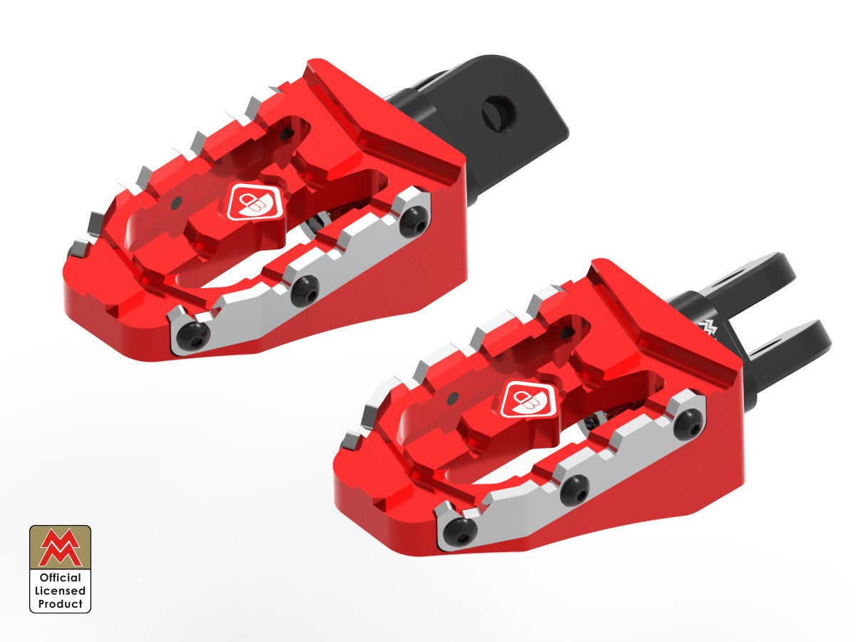 Ducabike DBK KPDM06 Moto Morini Off-Road Pilot Footpegs Kit - RED