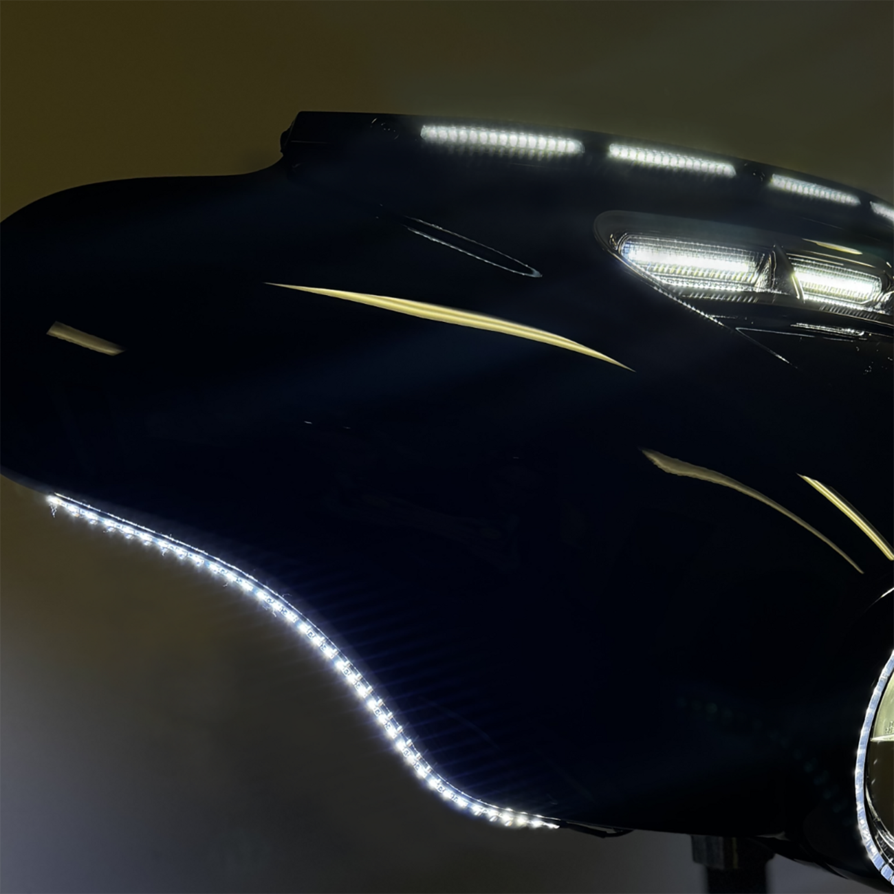 Custom Dynamics Dual Color Light Strips - Fairing - Amber/White