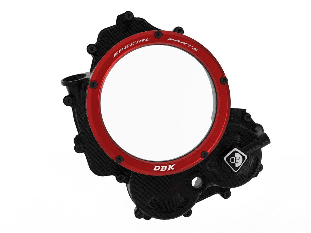 Ducabike DBK CCDV15 Ducati HM 698 Mono Clear Clutch Cover 3D-EVO - BLACK-RED