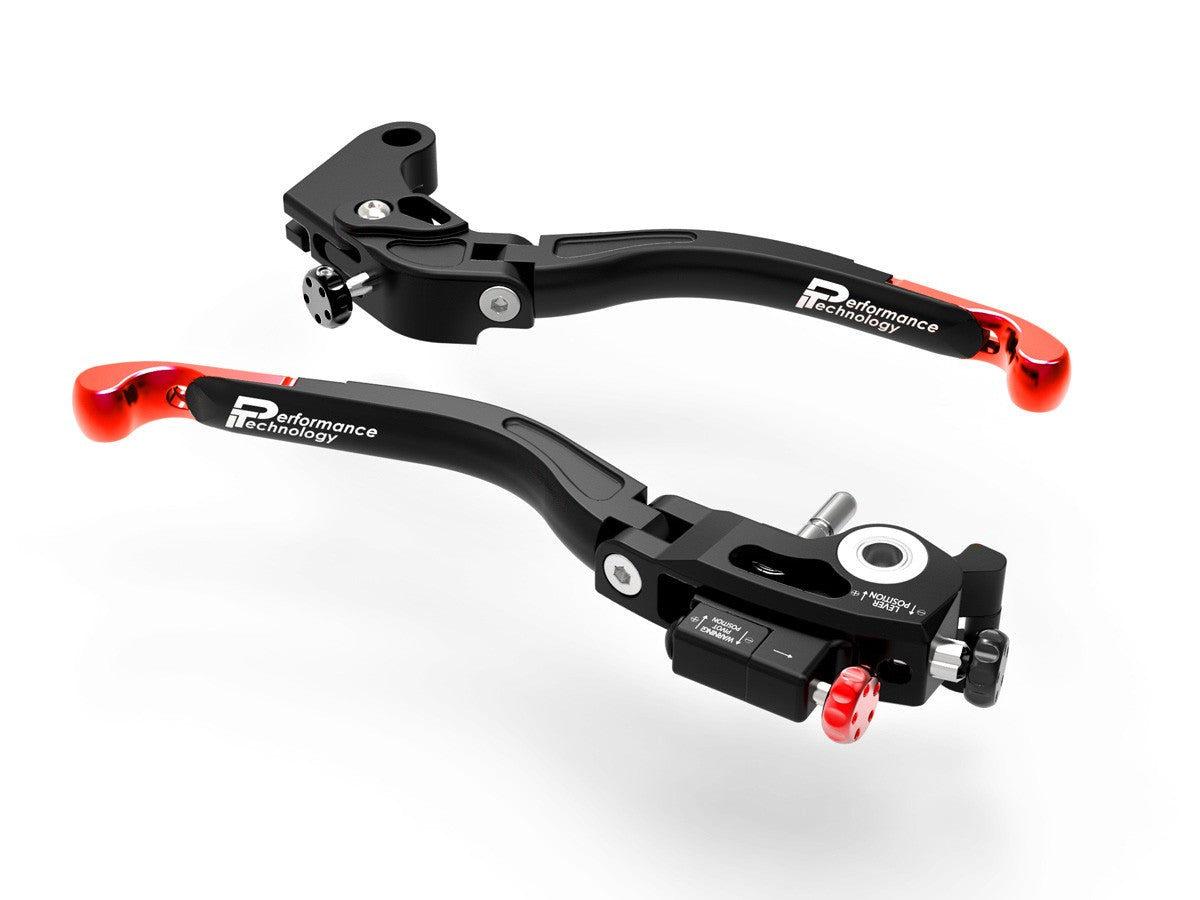 Ducabike DBK L11 Ultimate Brake + Clutch Levers Double Adjustment - BLACK-RED