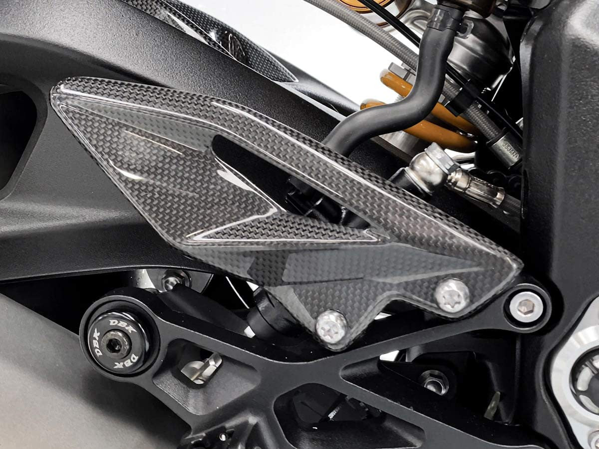 Ducabike DBK CRB90L Triumph Street Triple Glossy Carbon Heel Guards