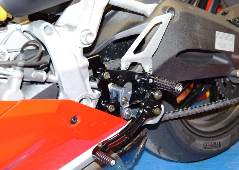 Ducabike DBK PR119903 Adjustable Rearset SBK Panigale - BLACK-BLACK