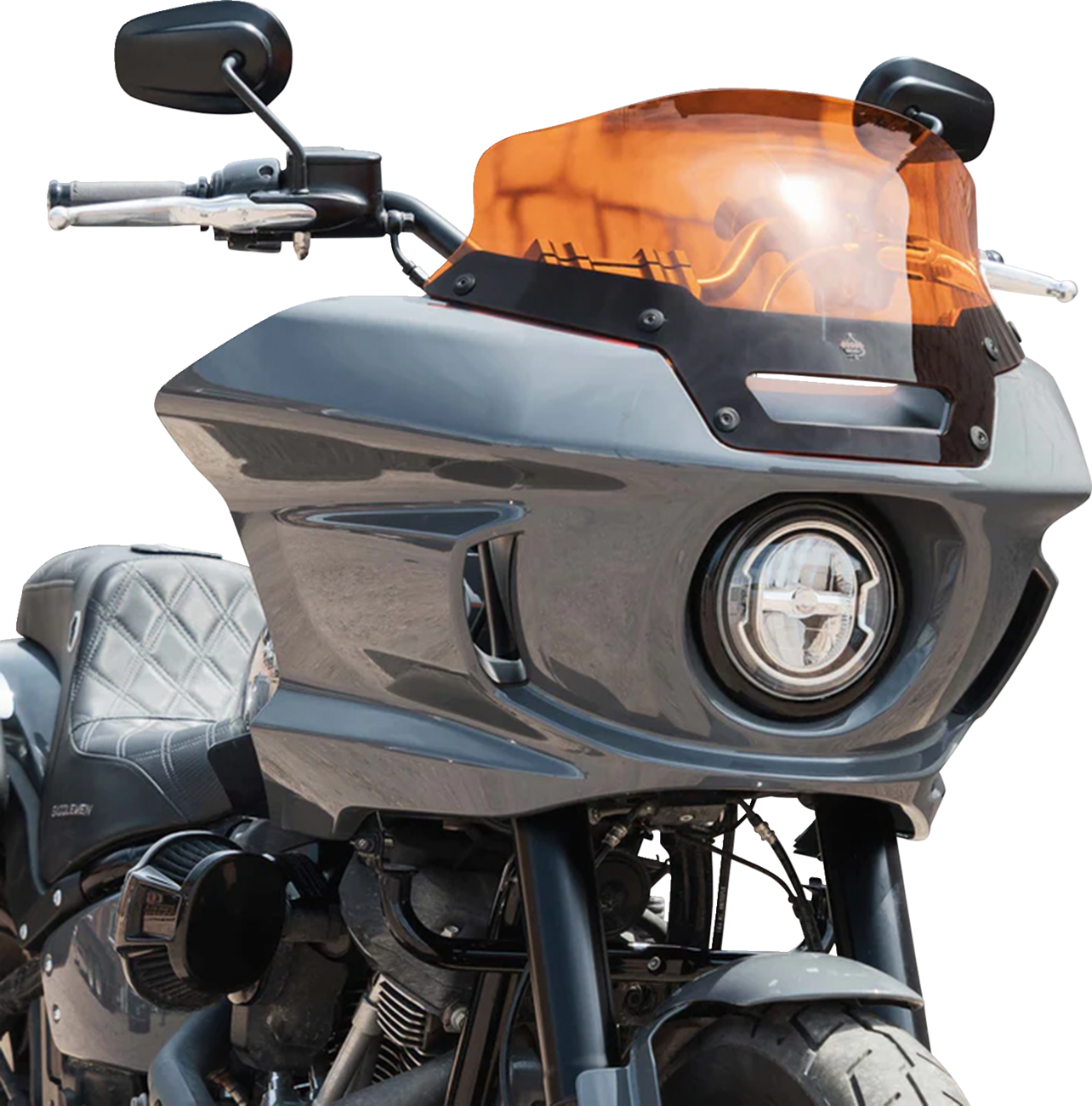 Klock Werks Kolor Flare® Windshield - 6" - Orange - '22-'25 FXLRST