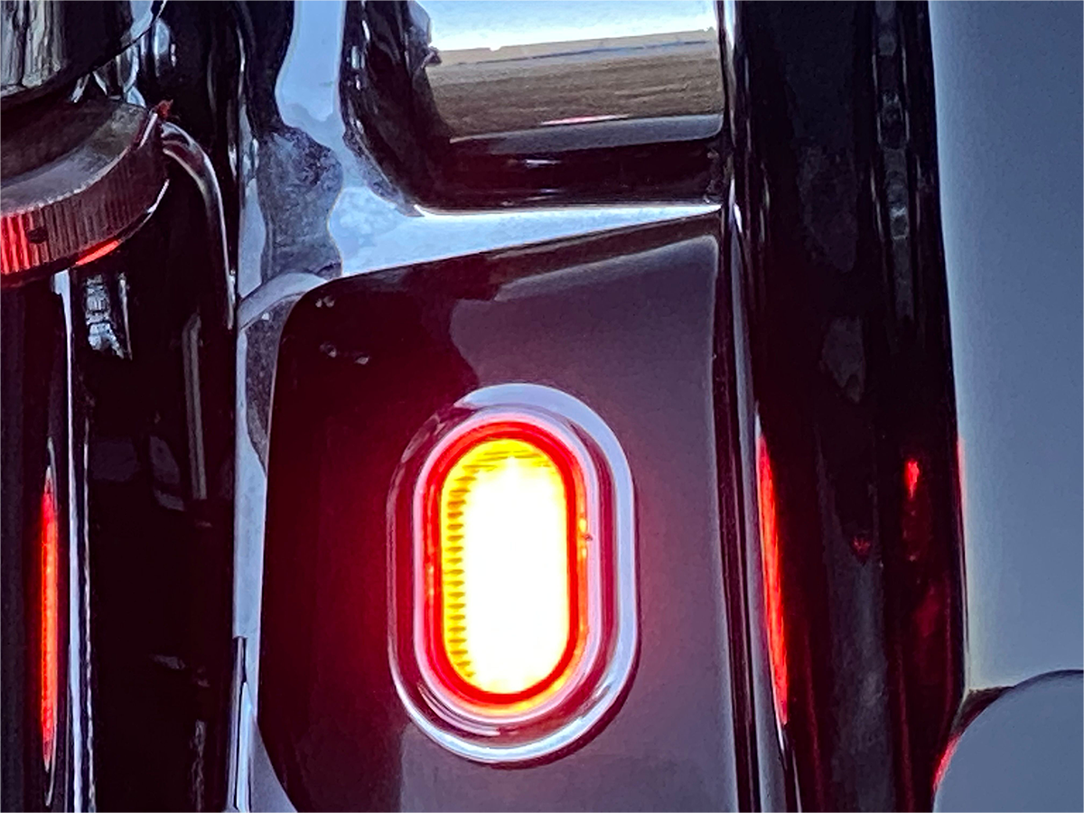 Custom Dynamics Antenna Grommet Light - Red Lens - Chrome