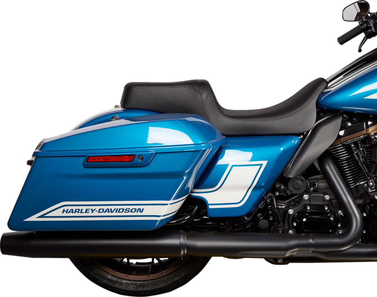 Drag Specialties Seats Predator 1Up Seat - Solar Leather - Black - Smooth - FLH '08-'23