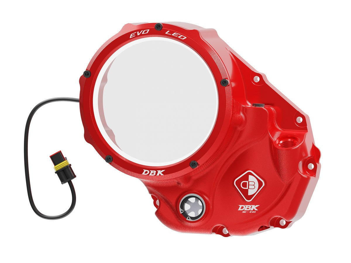 Ducabike DBK CCDVL06 Evo LED Clear Clutch Cover - RED-RED