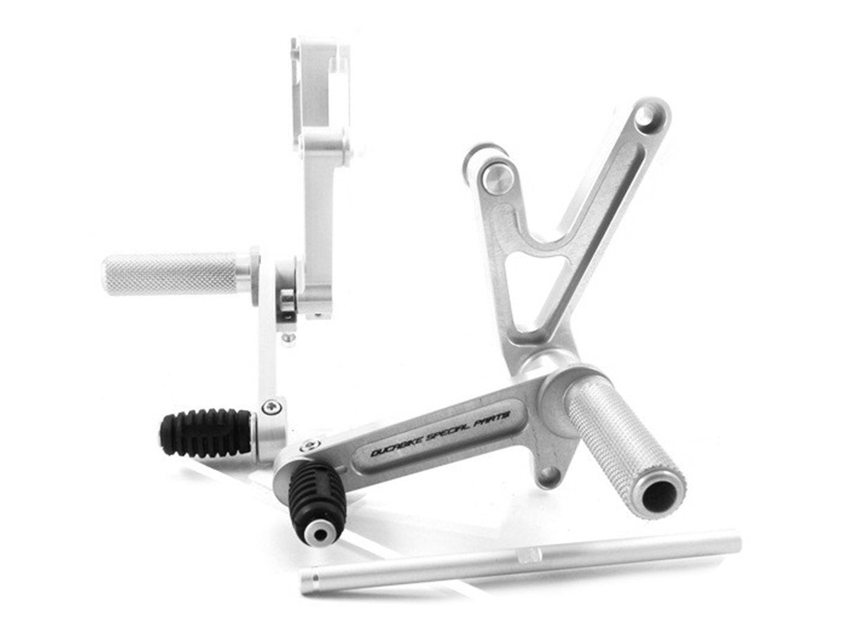 Ducabike DBK PRVM01 Pilot Adjustable Rearsets - SILVER