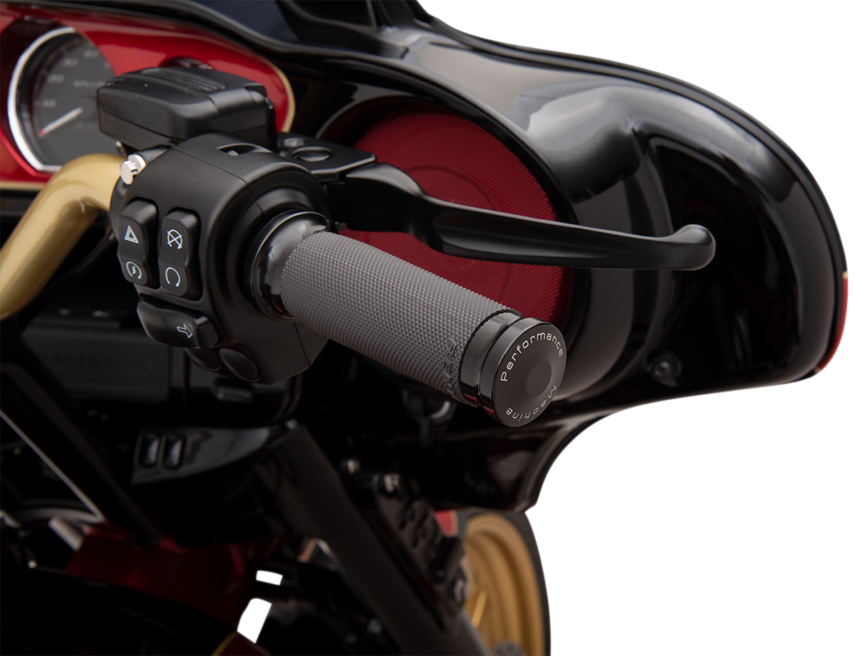 Performance Machine (PM) Contour Renthal Wrapped Grips - TBW - Black
