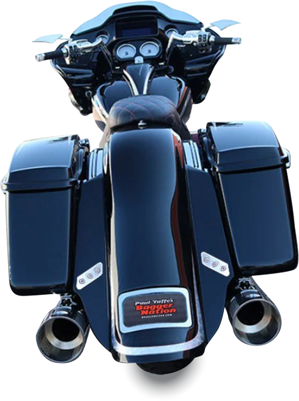 Paul Yaffe Bagger Nation Rear Fender Kit - With Side Covers - Chrome Plate Frame - Thunder Bolts