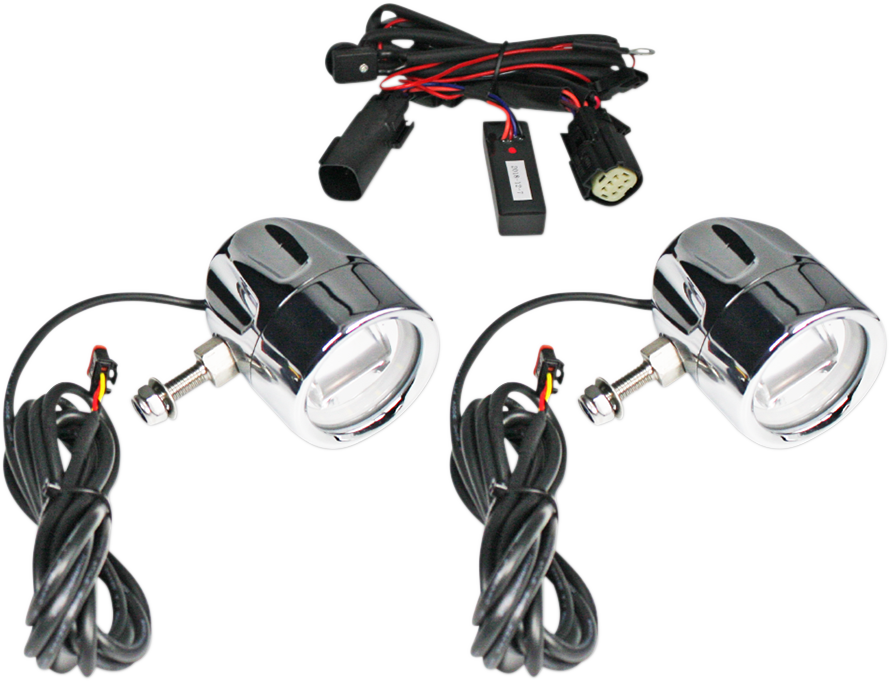 Custom Dynamics Fog Light - Chrome - Clear Lens