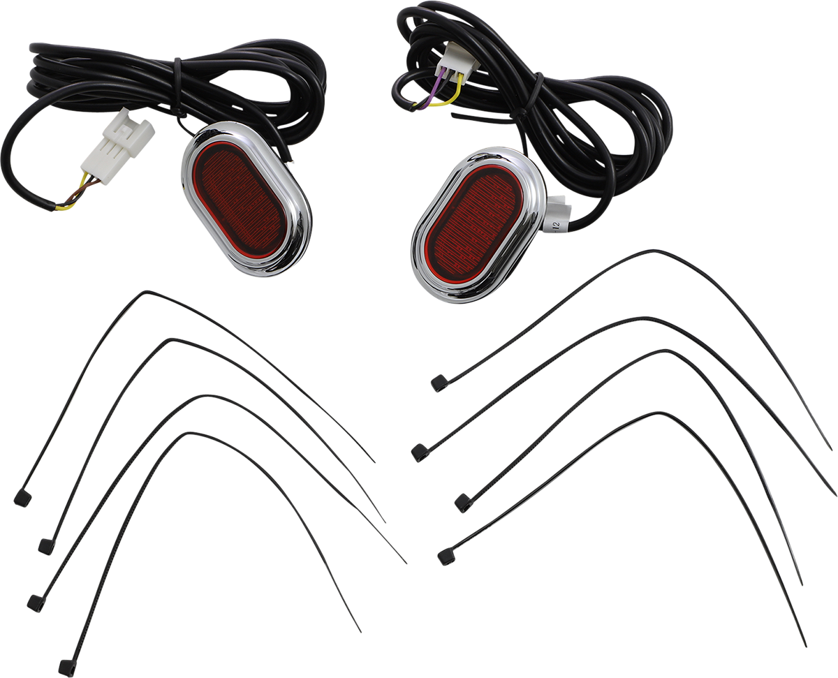 Custom Dynamics Antenna Grommet Light - Red Lens - Chrome