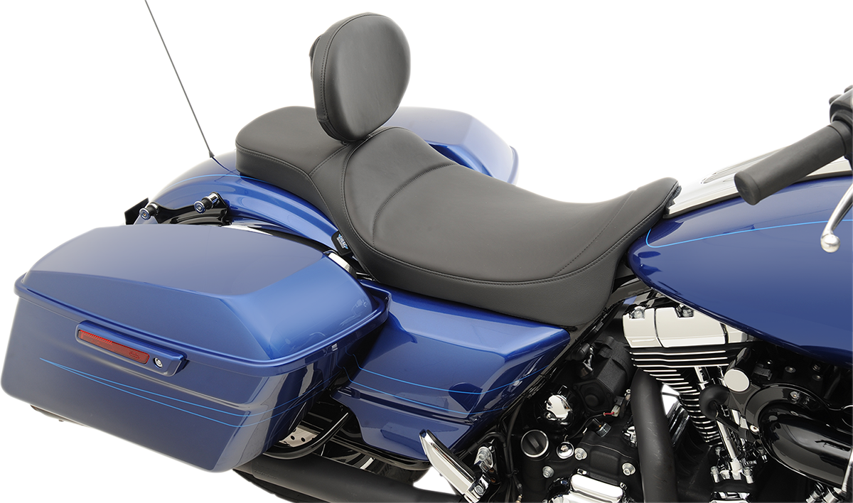 Drag Specialties Seats Extended Reach Predator Seat - Mild Stitched - Backrest Recepticle - FL '08-'24