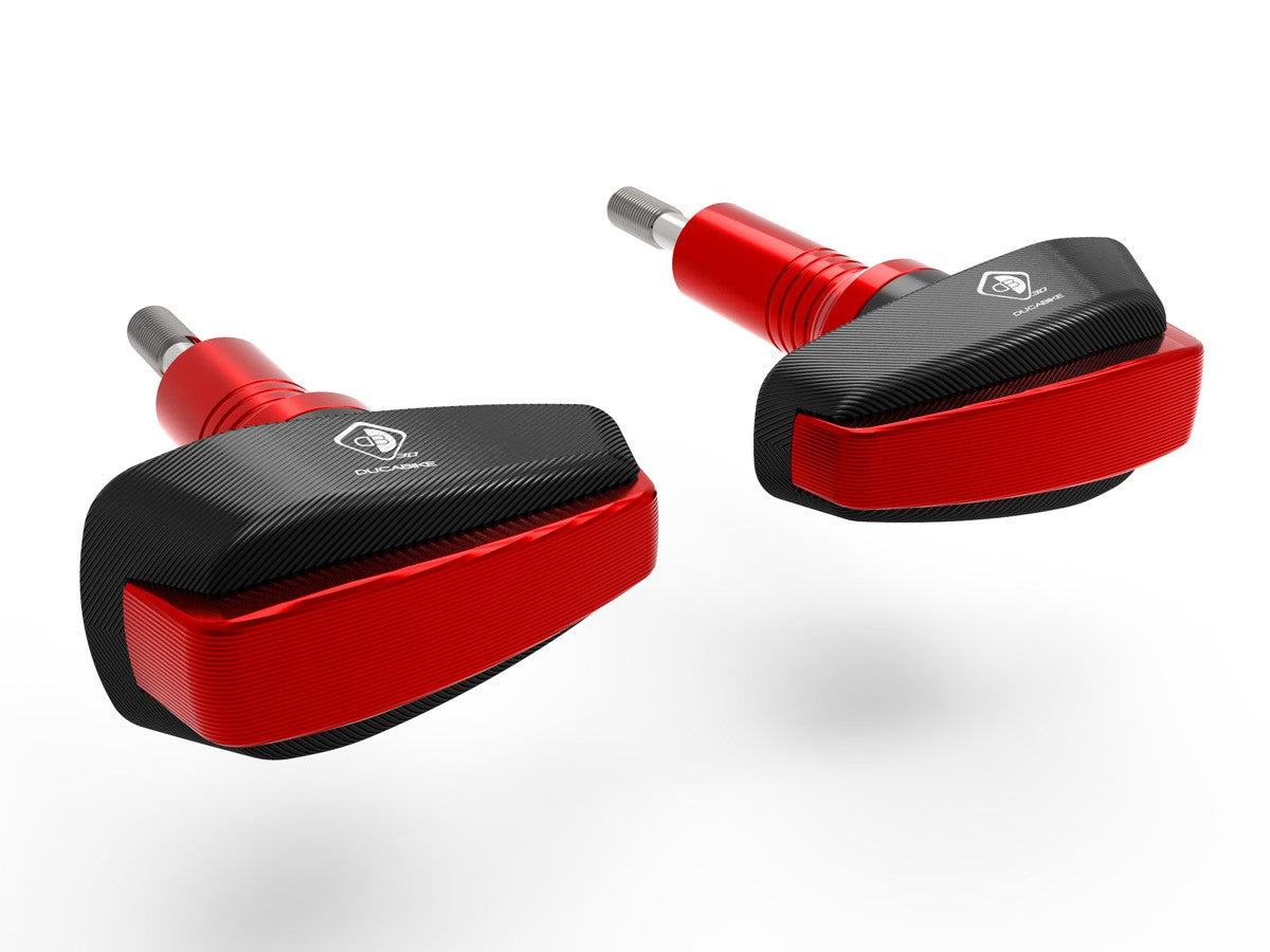 Ducabike DBK Frame Protections With CNC Sliders Ducati Monster - BLACK-RED