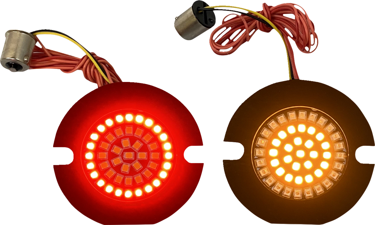 Custom Dynamics Flat Rear Turn Signal - 1156 - Amber Lens